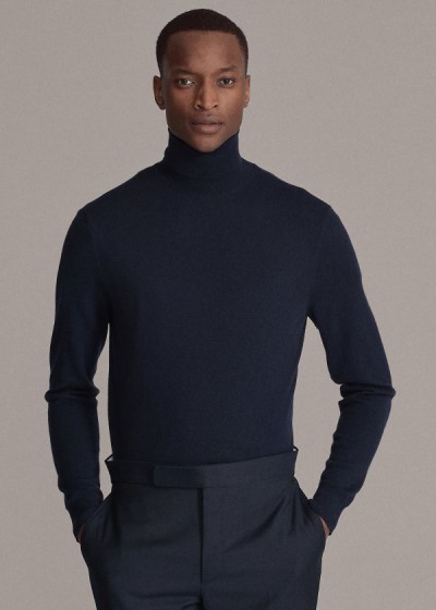 Sueter Ralph Lauren Hombre Azul Marino - Cashmere Turtleneck - EJASO2470